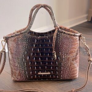 Small Elaine Truffle Python Ombré Melbourne Genuine Leather Bag